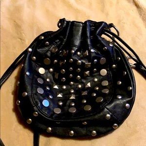 Cute Black Studded crossbody purse